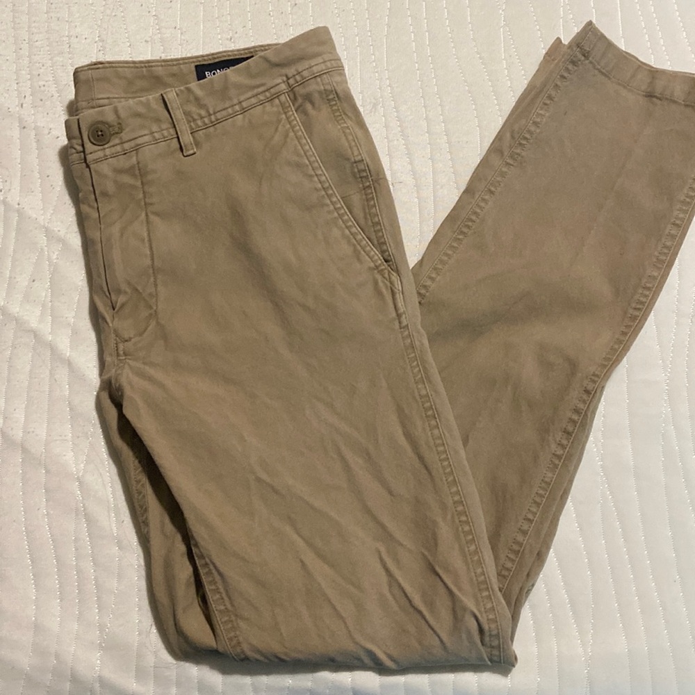 Bonobos khaki Stretch Organic Cotton Chinos 32x32 LIKE NEW